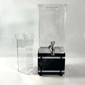Dispensador de bebidas acrílico moderno de fábrica al por mayor, bebida acrílica con luz LED solo para exhibir