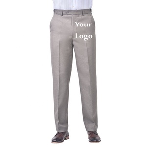 Pantalones formales de diseño personalizado para hombre, pantalones elásticos de cintura media de alta calidad, servicio OEM con impresión de logotipo personalizado de BD - Product Image 4