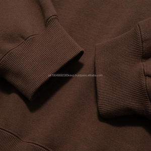 Alto peso 420 gramos EE. UU. tamaño casual Color sólido polar Sudadera con capucha suelta En blanco Sin cordón Sin bolsillo Sudadera con capucha unisex - Product Image 3