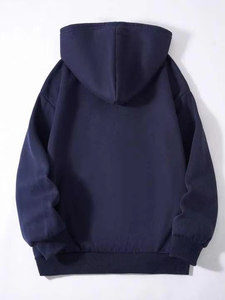 Sudadera con capucha casual para hombre, personalizada con cremallera, forro polar, estampado DTF, efecto lavado ácido y hombros caídos - Product Image 3