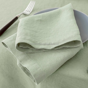 Lot de 10 serviettes en lin adouci tailles personnalisées disponibles, serviettes de table en tissu réutilisables pour la maison ou le restaurant - Product Image 4