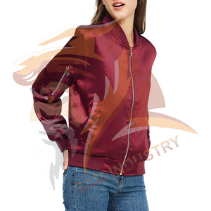 Customized Size Women's Satin Knitted Eco-Friendly Jacket Light <b>Weight</b> Windproof Polyester Filled Women Satin Jacket - Product Image 5