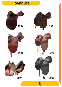Silla de montar western inglesa de cuero premium con herrajes de latón y estructura de plástico - Product Image 4