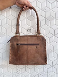 Bolso de Hombro de Cuero Genuino, Nuevo, Hecho a Mano, Estilo Bohemio, Diseño Occidental, Multiusos - Product Image 3