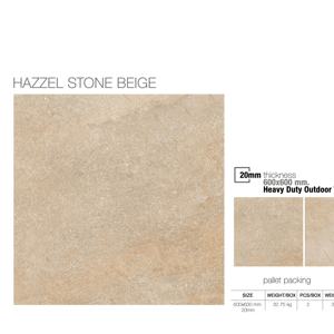 Hazel Stone Beige 20mm Full Body Porcelain Pavers 600x900mm Heavy Duty Outdoor Modern Firebrick Ceramic <b>Floor</b> Tiles - Product Image 4