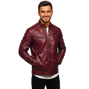 Custom Made <b>Men's</b> Genuine Leather <b>Jacket</b> Latest Design with Stand Collar New Winter Autumn Style <b>jacket</b> <b>for</b> <b>men</b> - Product Image 1