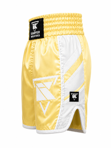 Shorts de boxe pour hommes, modèle 2026, jaune et blanc, impression par sublimation, séchage rapide, vêtements d'arts martiaux, coupe régulière, shorts de boxe pour adultes - Product Image 5