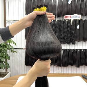 Prix de gros Super haute qualité 100% naturel vietnamien en vrac Extensions de cheveux os noir droit soyeux pas d'arnaque prêt à expédier - Product Image 3