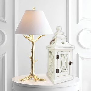 Farol Decorativo de Madera Blanco Estilo Rústico con Paneles de Vidrio para Decoración del Hogar y Bodas - Product Image 6