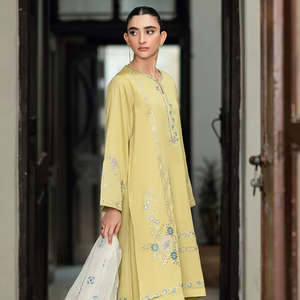 Party Dress Lightweight Custom Color Candy Color <b>Mirror</b> Embroidery Sequined Chiffon Natural Waist Work Salwar Kameez Sharara - Product Image 1