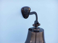 Cloche marine antique en laiton poli, cloche nautique vintage de 6 pouces, écologique, pour artisanat, logo personnalisé, thème ange, découpée à la presse