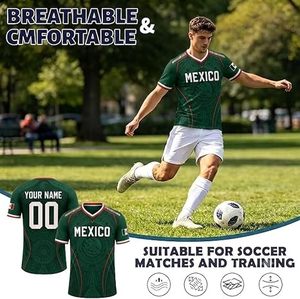 เสื้อฟุตบอลทีมชาติแบบกำหนดเองปี 2026 สำหรับผู้ชายและผู้หญิง ออกแบบลายธงชาติ ชื่อ และหมายเลขได้ตามต้องการ ของขวัญ เสื้อโพลีเอสเตอร์ 100% แห้งเร็ว - Product Image 3