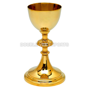 Calice en laiton massif pour l'église |   Coupe de communion finition or poli – DOUBLE VEE EXPORTS - Product Image 2