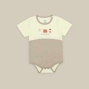 Body de Bebé Unisex ALB11 con Diseño de Kimono, Manga Corta con un Botón, Tejido de Algodón Orgánico Transpirable - Product Image 1