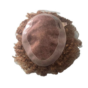 Prothèse capillaire homme en cheveux humains indiens Remy bouclés, base mono - TAZ HAIR BANGLADESH - Product Image 1