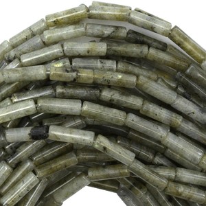 High quality gemstone tube bead labradorite tube cylinder Strand Healing Crystal Gemstone Crystals Jewelry Making Natural <b>Stone</b> - Product Image 1