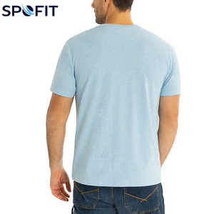 T-shirts décontractés personnalisés à manches courtes et col en V pour garçons, fabrication en usine, t-shirts d'été surdimensionnés de haute qualité pour hommes en vente, OEM - Product Image 4