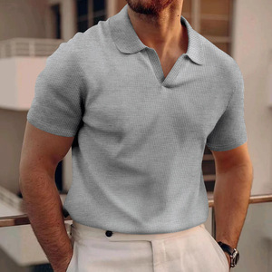 Polo décontracté pour homme à manches courtes en mélange de coton respirant – Vêtements de tous les jours en gros - Product Image 4