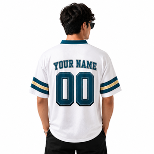 Camiseta de Fútbol Personalizada de Malla 100% Poliéster con Cuello en V, Absorbente de Humedad, Manga Corta, Nombre del Equipo y Número Impresos en la Parte Delantera - Product Image 6