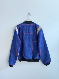 Veste d'hiver faite à la main, veste bomber matelassée Kantha, veste unisexe à fermeture éclair - Product Image 2