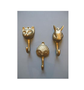Elegant handmade <b>brass</b> wall <b>hooks</b> with premium <b>antique</b> design for organizing daily essentials in stylish home interiors - Product Image 1