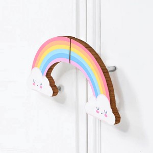 Poignées de porte modernes en bois d'acacia faites à la main, poignée arc-en-ciel, poignée de tiroir, poignées multicolores pour commode et armoire - Product Image 2