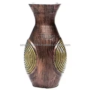 Nuevo florero de aluminio con acabado antiguo con maceta moderna de alta calidad para habitación de hotel de Azora Industries - Product Image 5