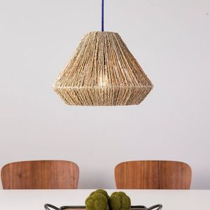 Abat-jour rustique en jonc de mer Vietrustic, disponible en OEM, fait main, rond, pour suspension, taille et couleur personnalisables - Product Image 4