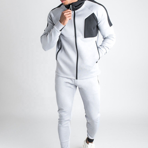 Survêtement unisexe décontracté à capuche pour l'hiver, idéal pour le sport et l'entraînement, 100 % coton, vente en gros - Product Image 1