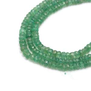 พลอยเพอริดอทดีไซน์สวยหรูจาก AAMNA GEMS สีเขียวอ่อนธรรมชาติ 100% ความยาว 16 นิ้ว ร้อยเป็นเส้น ลูกปัดเจียระไนทรงดอกกุหลาบ น้ำหนัก 100 กะรัต ได้รับการรับรอง - Product Image 2