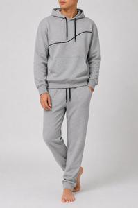 Trending Men Tracksuit Best Quality Men Winter Hooded Casual Solid Tracksuit Long Sleeves High Quality Fleece Breathable <b>LOW</b> MOQ - Product Image 3