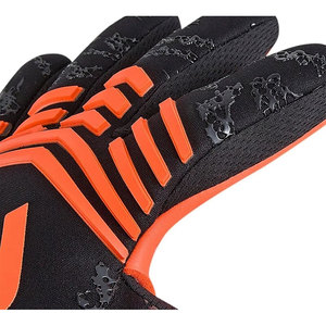 Gants de gardien de but de football extensibles en latex allemand noir et orange, design personnalisé, avec latex allemand de 4 mm - Product Image 4