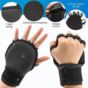 Muñequeras para Levantamiento de Pesas, Guantes de Gimnasio sin Dedos con Soporte para Muñeca, Acolchado en la Palma para Gimnasio, Fitness, Cross Training, Ciclismo - Product Image 3