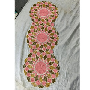 beaded <b>table</b> <b>runner</b> Design Placemat by Saro Lifestyle Shamrock Coquette Bow Placemat <b>table</b> mat or placemat Beaded - Product Image 5