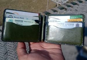 กระเป๋าสตางค์หนีบเงินทำมือสไตล์วินเทจ ใส่บัตรเครดิต ดีไซน์บางเฉียบ เรียบง่าย หนังแท้ ใช้ได้ทุกวัน เหมาะสำหรับทุกเพศ - Product Image 5