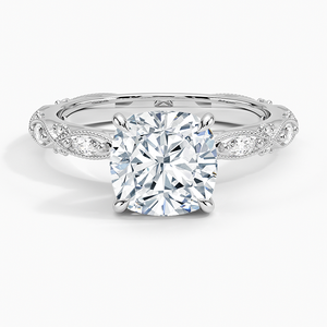 BOJ <b>Ring</b> 0151 <b>Cushion</b> Cut 925 Silver Migraine Prong Setting Solitaire Diamond <b>Ring</b> 2ct D Color VVS1 Moissanite GRA Low Price - Product Image 1