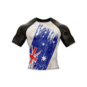 Top Sales Rash Guard Sportswear Custom Bjj Printed Rash Guard Solid Color Mma Men Rashguard Wholesale Price - Product Image 5