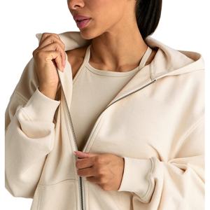 Qualité supérieure Sweats à capuche pour femmes 100% coton Matériel Streetwear Style Logo personnalisé avec poches Sweat à capuche pour femmes - Product Image 4