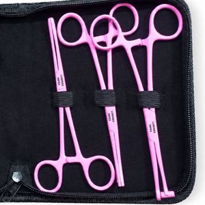LUMINEX 5PCS Pink Stainless Steel Tattoo Tools Kit For Permanent Makeup Durable Professional Piercing Accessories - Product Image 2
