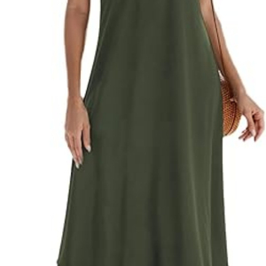 Women's Spring Summer Halter <b>Neck</b> Floral Printed Sleeveless A-Line Sexy Casual Breathable Midi Dresses for Fashion - Product Image 2