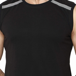 Camiseta sin mangas para hombre, camiseta sin mangas lisa, camiseta sin mangas para fitness, camiseta sin mangas para gimnasio, chaleco para correr, camiseta sin mangas deportiva de marca privada OEM - Product Image 3