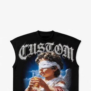 Custom DTG Printed <b>Tank</b> <b>Top</b> 100% Cotton Jersey <b>Vintage</b> Style Sleeveless T Shirt Unisex Comfort Fit OEM Wholesale Fashion - Product Image 1