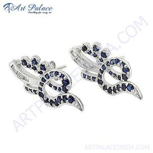 Anillos de Plata 925 con Zafiro de Art Palace, Engaste Pavé, Baño de Rodio, Estilo Clásico, Unisex, para Uso Diario - Product Image 4