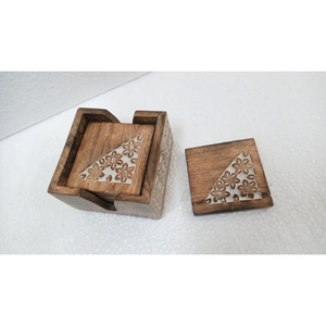 Tri-Tone Resin Inlay Wooden Coasters | Handcrafted Geometric Design | Modern Home & <b>Bar</b> Decor - Product Image 2