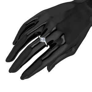 Anillo de Regalo de Aniversario de Bodas Clásico, Elegante y Lujoso para Mujer, Plata, 1 Quilate, Claridad VS, Cultivado en Laboratorio, Color EF, Corte Brillante, IGI - Product Image 2