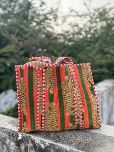 Women's Beach Velvet Handbag Indian Tiger Printed Quilted Shoulder <b>Bag</b> - Product Image 1