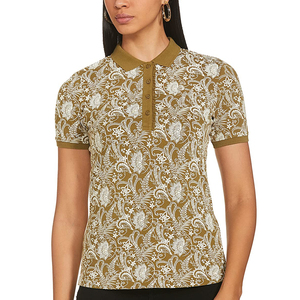 Camisetas de Polo Deportivas Casuales para Mujer, Camisetas de Verano de Manga Corta con Estampado de Cuadros por Sublimación - Product Image 1