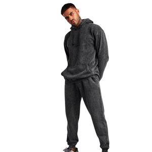 Ensemble de survêtement en coton à logo brodé, qualité supérieure, pour la gym et l'entraînement - Product Image 6