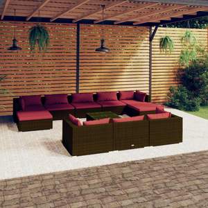 Conjunto de Muebles de Jardín Color Rojo Canela en Tono Marrón - Product Image 1