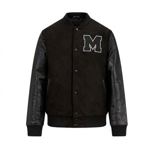 Custom Manufacturer High Quality Knitted Breathable Winter Wear Custom Turn Down Collar Design Men's Varsity <b>Jackets</b> - Product Image 1